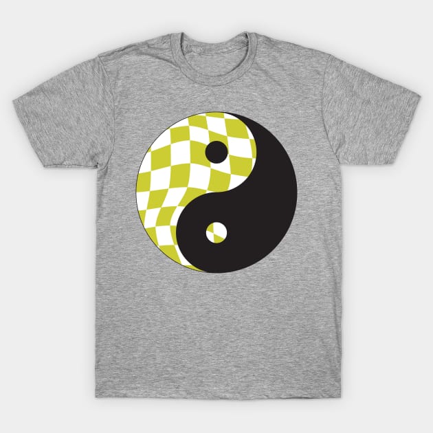 Checker Yin Yang T-Shirt by ameemax